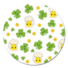 St Patricks Day Magnet 5  (round) by Valentinaart