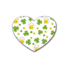 St Patricks Day Heart Coaster (4 Pack)  by Valentinaart