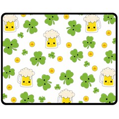 St Patricks Day Fleece Blanket (medium)  by Valentinaart