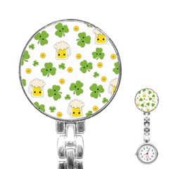 St Patricks Day Stainless Steel Nurses Watch by Valentinaart