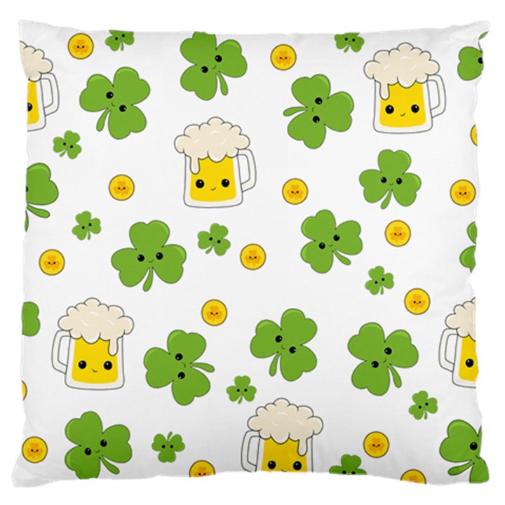 St patricks day Large Flano Cushion Case (Two Sides)