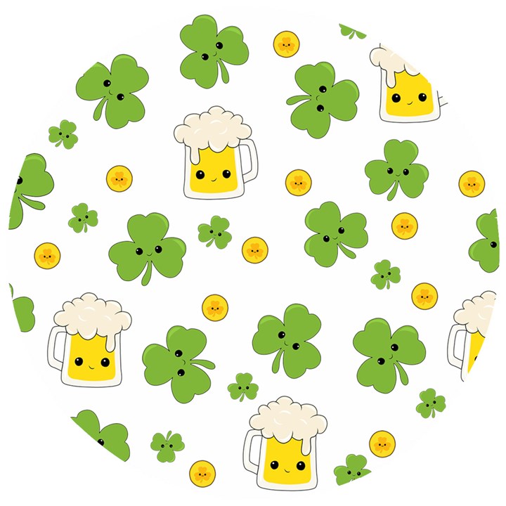 St patricks day Wooden Puzzle Round