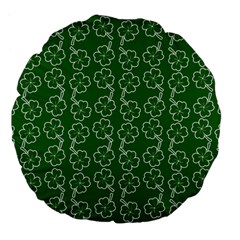 St Patricks Day Large 18  Premium Flano Round Cushions by Valentinaart