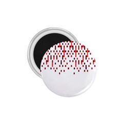 Red And White Matrix Patterned Design 1 75  Magnets by dflcprintsclothing