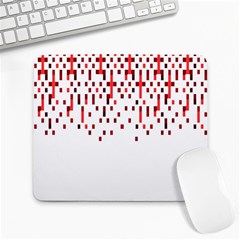 Red And White Matrix Patterned Design Large Mousepads