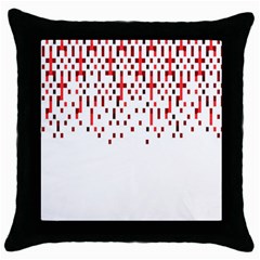 Red And White Matrix Patterned Design Throw Pillow Case (black) by dflcprintsclothing