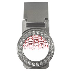 Red And White Matrix Patterned Design Money Clips (cz)  by dflcprintsclothing