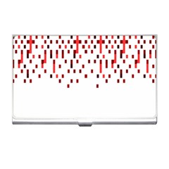 Red And White Matrix Patterned Design Business Card Holder by dflcprintsclothing