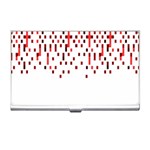 Red And White Matrix Patterned Design Business Card Holder Front