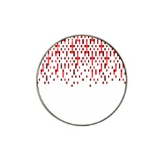 Red And White Matrix Patterned Design Hat Clip Ball Marker (10 Pack) by dflcprintsclothing