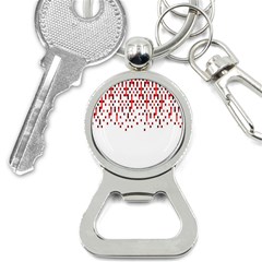 Red And White Matrix Patterned Design Bottle Opener Key Chain by dflcprintsclothing