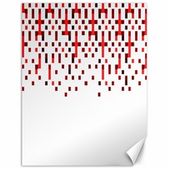 Red And White Matrix Patterned Design Canvas 18  X 24  by dflcprintsclothing