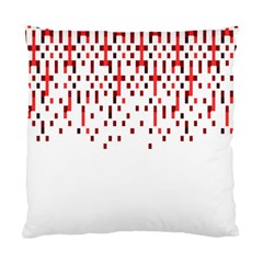 Red And White Matrix Patterned Design Standard Cushion Case (one Side)