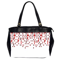 Red And White Matrix Patterned Design Oversize Office Handbag (2 Sides) by dflcprintsclothing