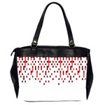 Red And White Matrix Patterned Design Oversize Office Handbag (2 Sides) Back