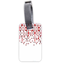 Red And White Matrix Patterned Design Luggage Tag (two Sides) by dflcprintsclothing