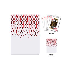 Red And White Matrix Patterned Design Playing Cards Single Design (mini) by dflcprintsclothing