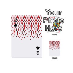 Red And White Matrix Patterned Design Playing Cards 54 Designs (mini) by dflcprintsclothing