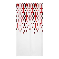 Red And White Matrix Patterned Design Shower Curtain 36  X 72  (stall)  by dflcprintsclothing