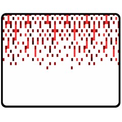 Red And White Matrix Patterned Design Double Sided Fleece Blanket (medium)  by dflcprintsclothing