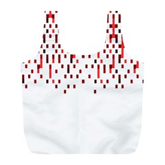 Red And White Matrix Patterned Design Full Print Recycle Bag (l) by dflcprintsclothing