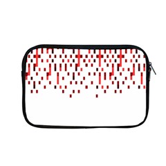 Red And White Matrix Patterned Design Apple Macbook Pro 13  Zipper Case