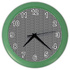 Black And White Triangles Color Wall Clock by Sparkle