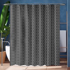 Black And White Triangles Shower Curtain 60  X 72  (medium)  by Sparkle