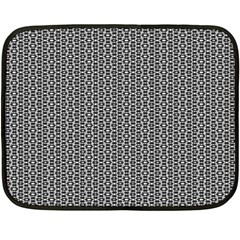 Black And White Triangles Fleece Blanket (mini)