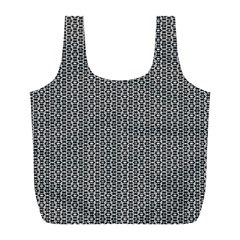 Black And White Triangles Full Print Recycle Bag (l) by Sparkle