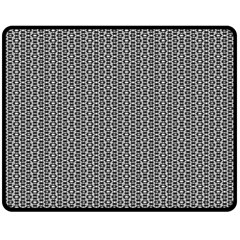 Black And White Triangles Double Sided Fleece Blanket (medium)  by Sparkle