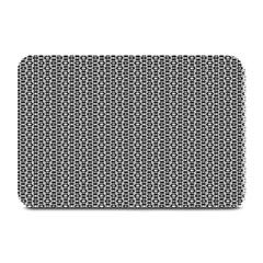 Black And White Triangles Plate Mats by Sparkle