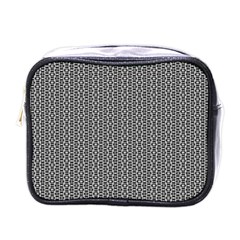 Black And White Triangles Mini Toiletries Bag (one Side) by Sparkle