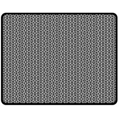 Black And White Triangles Fleece Blanket (medium)  by Sparkle