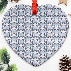 Digital Stars Heart Ornament (two Sides) by Sparkle