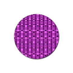 Digital Violet Rubber Coaster (round)  by Sparkle