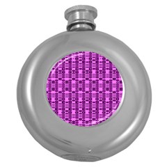 Digital Violet Round Hip Flask (5 Oz) by Sparkle