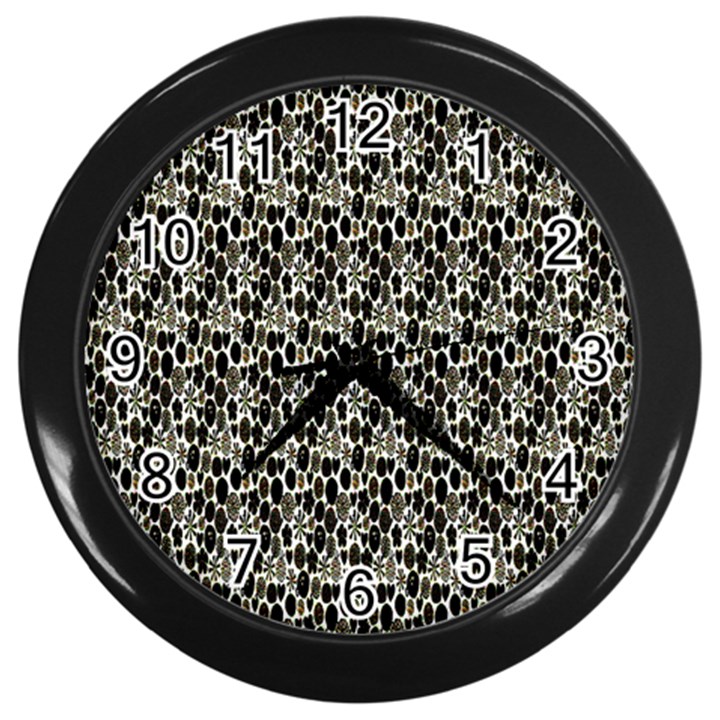 Digital Mandale Wall Clock (Black)