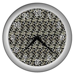 Digital Mandale Wall Clock (silver)