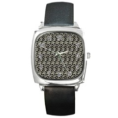 Digital Mandale Square Metal Watch by Sparkle