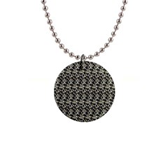 Digital Mandale 1  Button Necklace by Sparkle