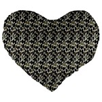 Digital Illusion Large 19  Premium Heart Shape Cushions Front