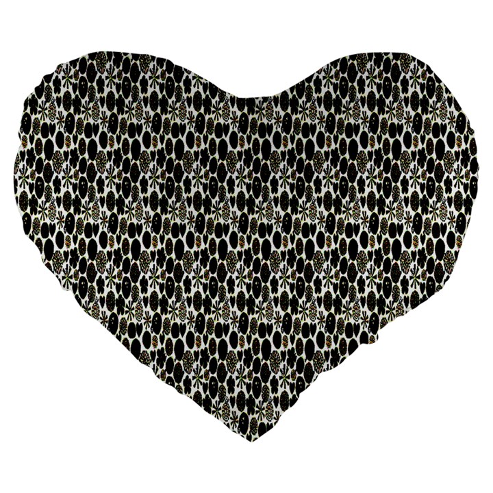 Digital Illusion Large 19  Premium Heart Shape Cushions