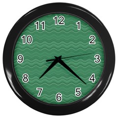 Digital Flowers Wall Clock (black)