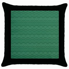 Digital Waves Throw Pillow Case (black)