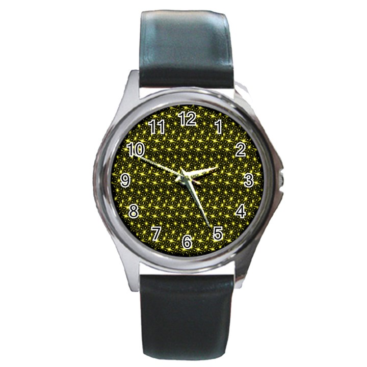 Digital Mandale Round Metal Watch