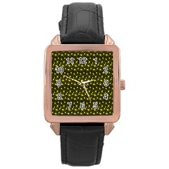 Digital Mandale Rose Gold Leather Watch  by Sparkle