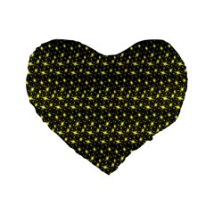 Digital Mandale Standard 16  Premium Flano Heart Shape Cushions by Sparkle