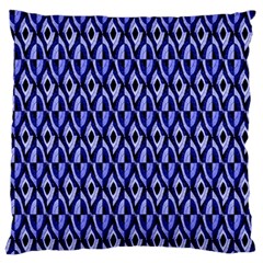 Blue Diamonds Large Flano Cushion Case (two Sides)