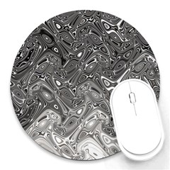 Grey Glow Cartisia Round Mousepads by Sparkle